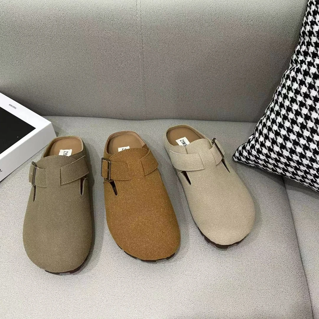 660时尚百搭舒适软底日常勃肯包头拖