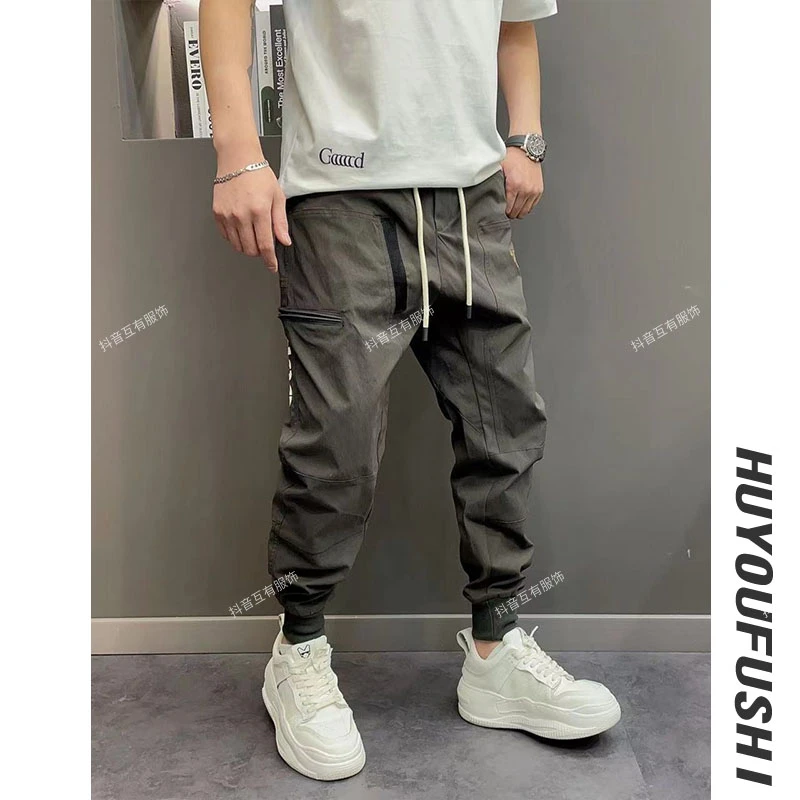 LKT.NINE2306 春季休闲夏季休闲裤宽松男士韩版束脚裤潮流百搭