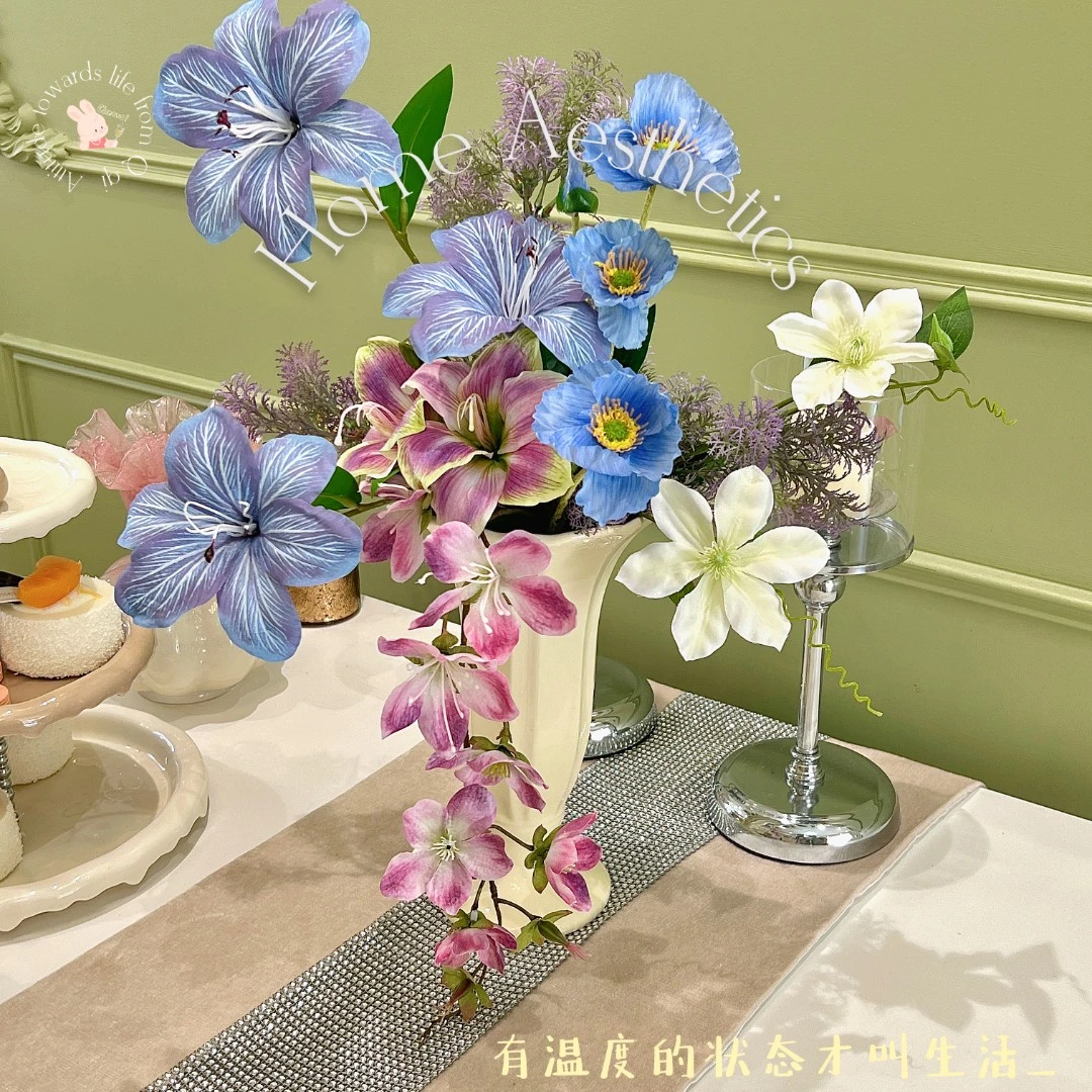 创意ins风陶瓷花瓶奶油风花瓶插花花瓶客厅水培花瓶餐桌装饰摆件