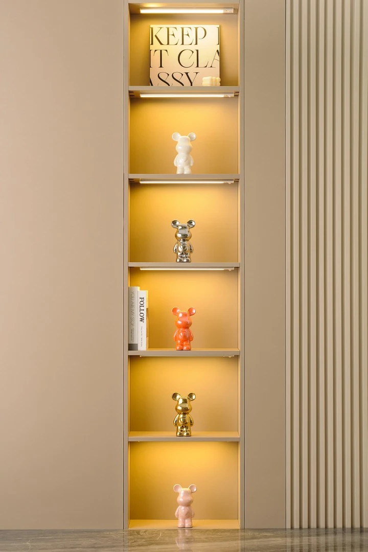 爆款小熊18cm陶瓷电镀轻奢工艺品玄关酒柜客厅开放格摆件