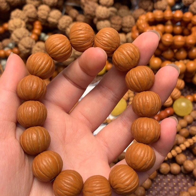 AAA 直播专享  原皮无修猴头土豪手串14mm左右猴头核桃大土豪核桃
