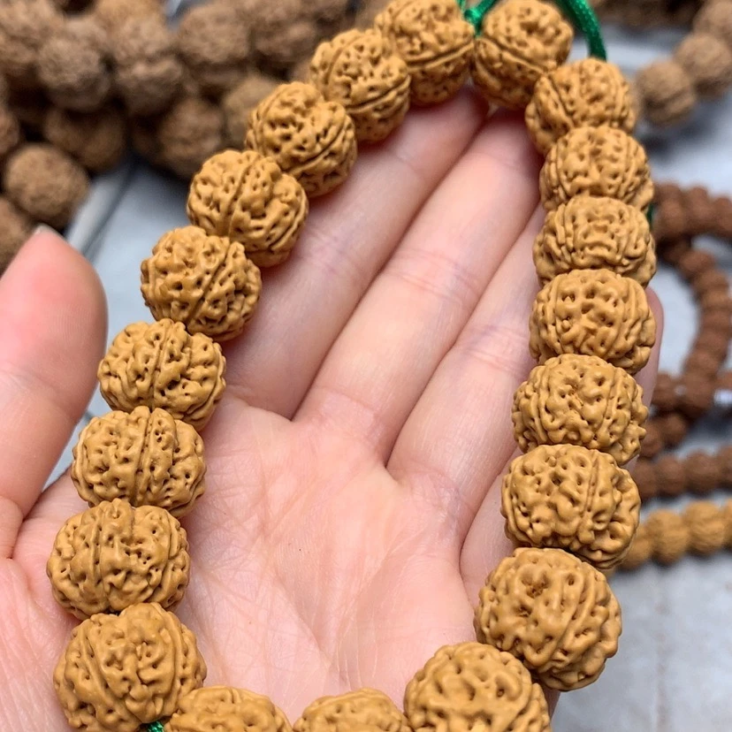凹底梅花单圈手持13mm金刚菩提手串印尼小金刚菩提籽龙爪梅花