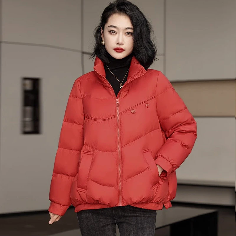 【清货价】羽绒服女短款2024新款时尚休闲宽松百搭厚款气质秋冬外套