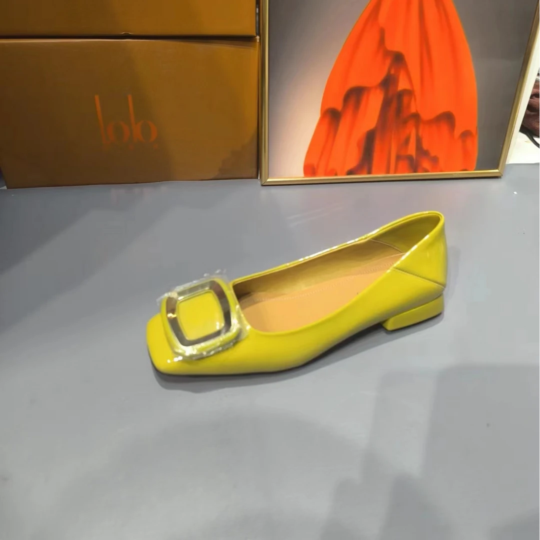 168-126-女鞋2024年软底浅口时尚小单鞋英伦风百搭休闲女士单鞋