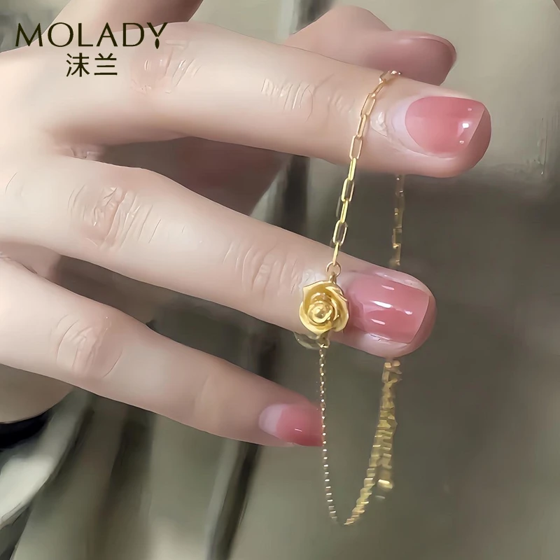 925银手链 玫瑰之约手链女士2023新爆款时尚首饰生日礼物送女友