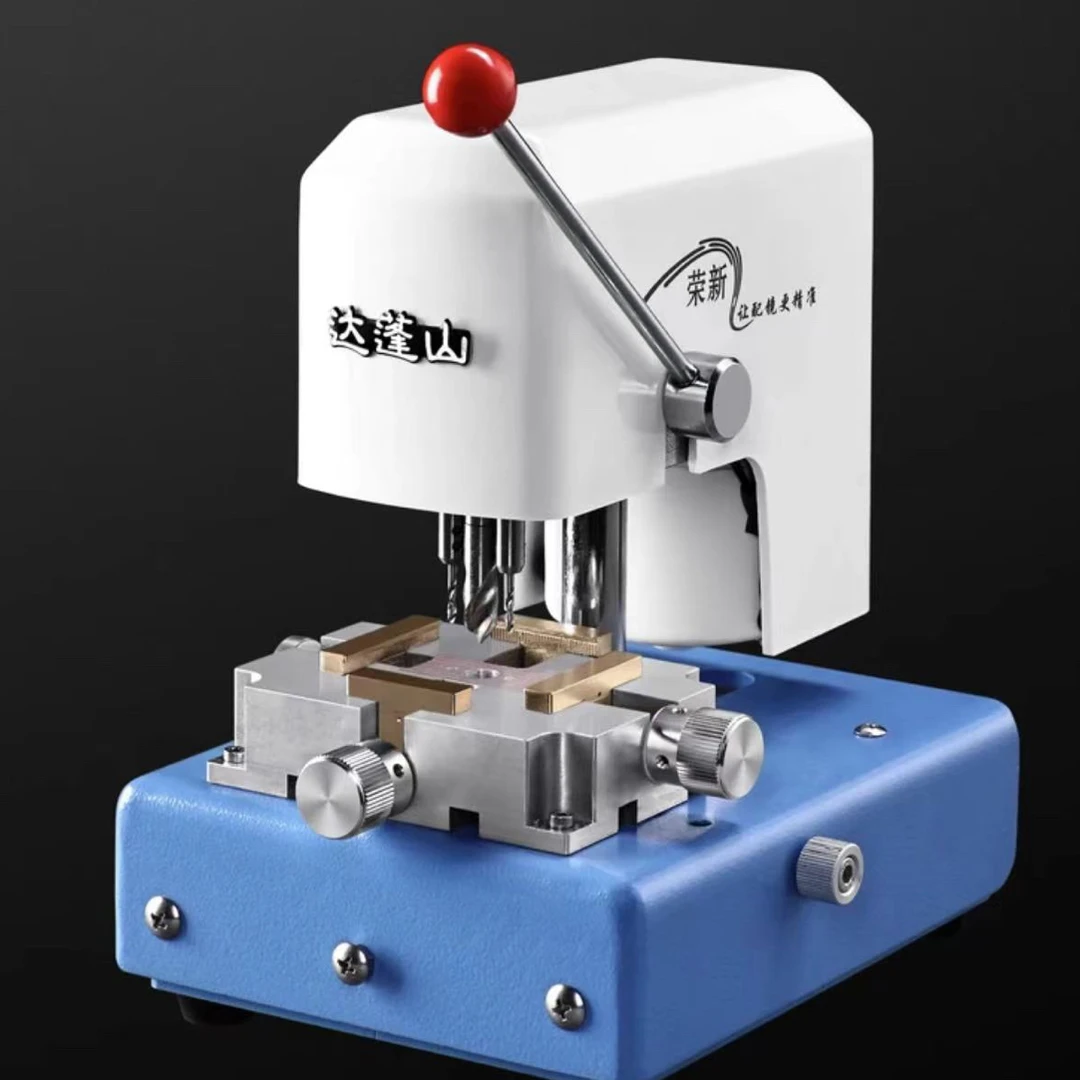 荣新 达蓬山  眼镜镜片加工三孔机打孔机 一年质保