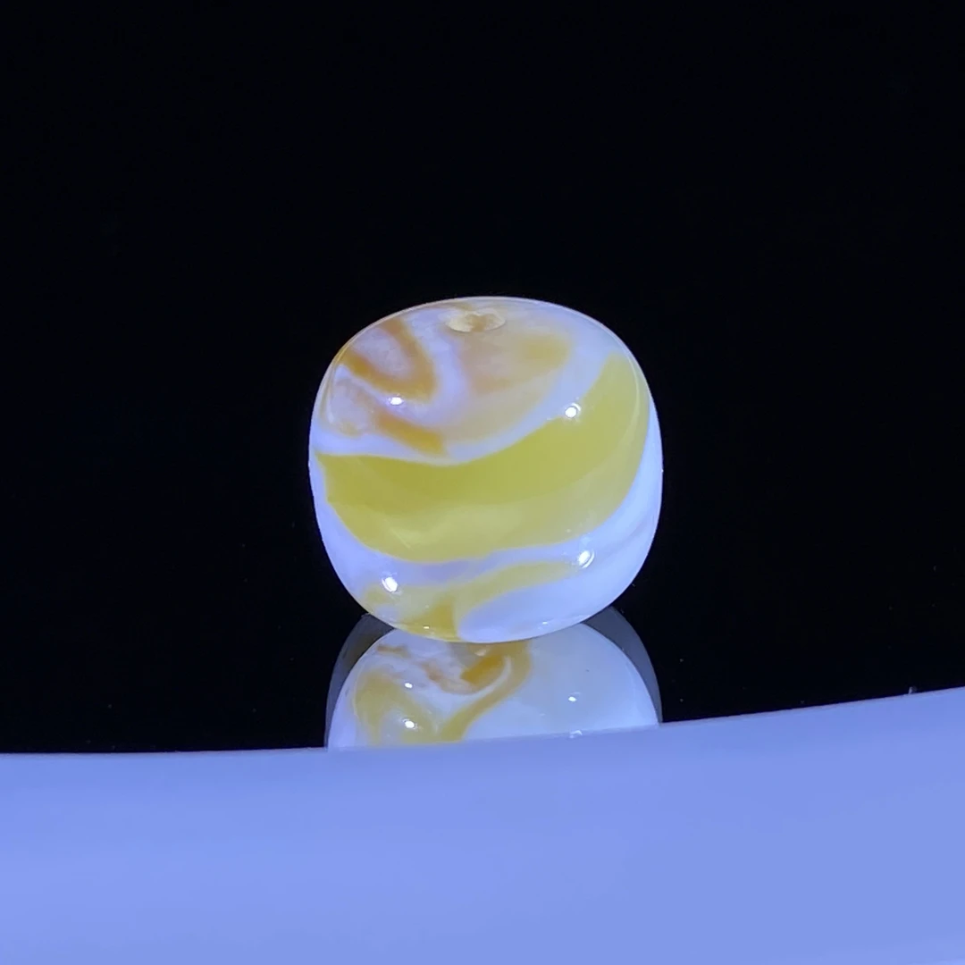 10mm尺寸金漆白红妖溶洞蜜蜡老型 高货配串好看