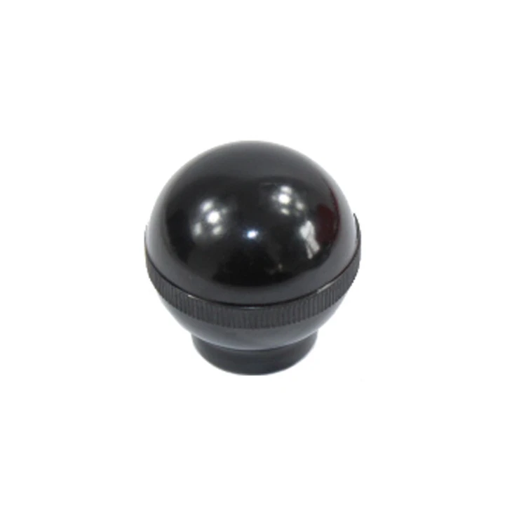 工业级胶木手柄QS0802.8直纹防滑带嵌件酚醛树脂黑色球套M8*32铜