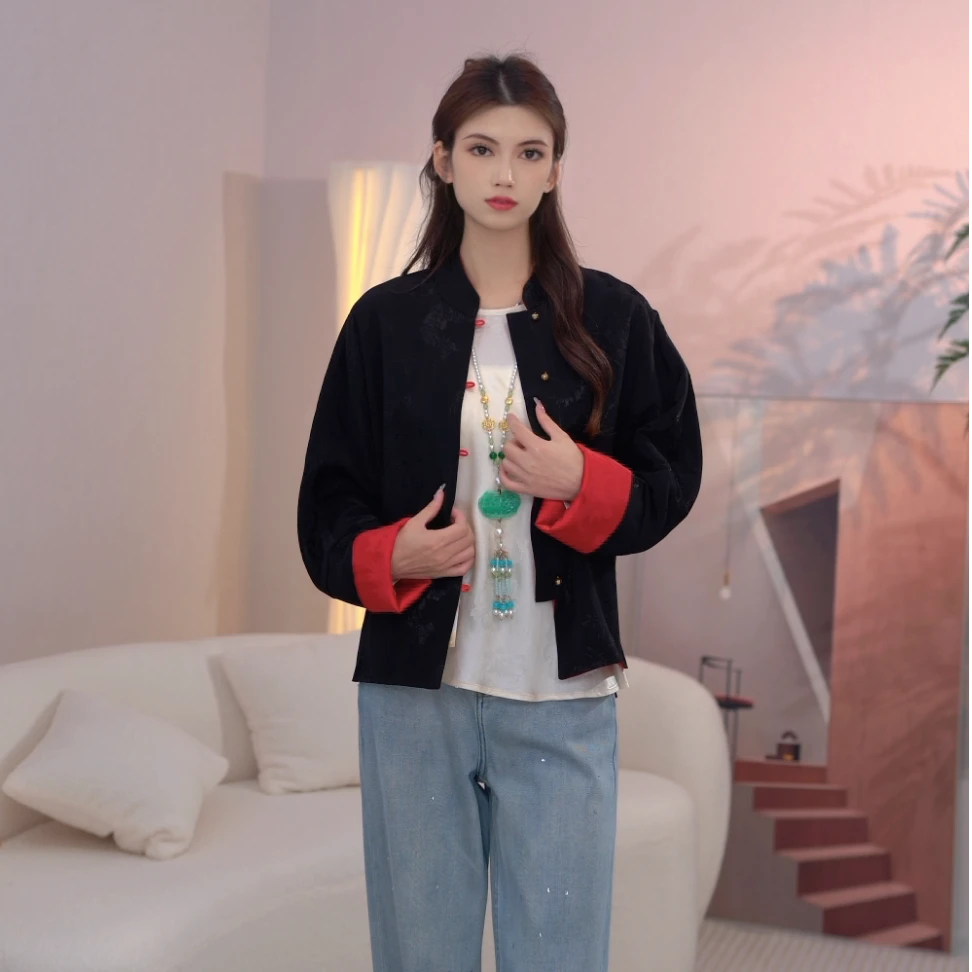 【金品慧-粉丝专属】双凤呈祥新中式国风外套国潮女外套民族风-华子