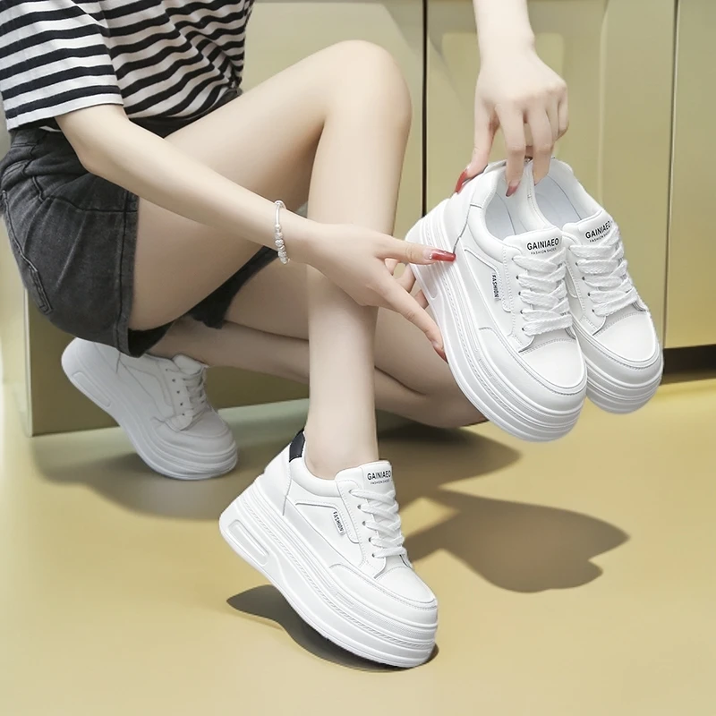 内增高小白鞋女韩版2025秋冬新款百搭小个子厚底洋气运动休闲女鞋