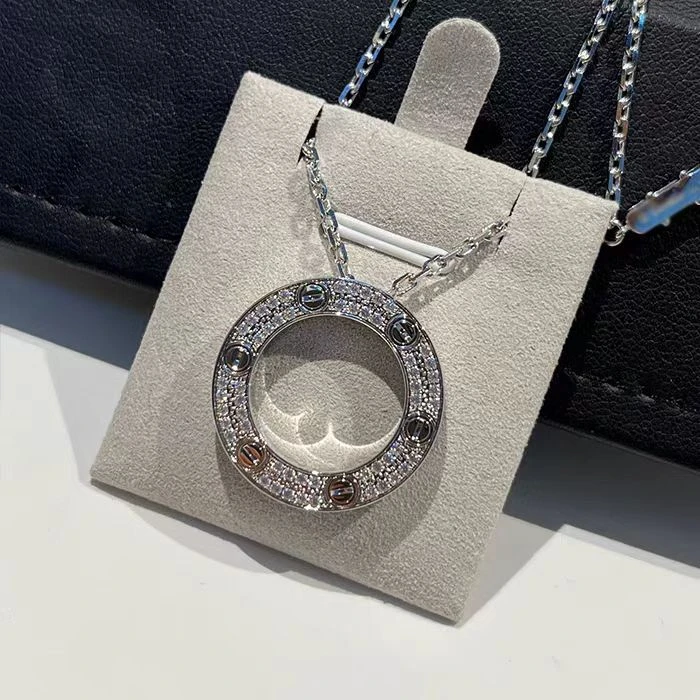 钛钢项链 大饼项链 圆饼吊坠轻奢小众设计项链礼物