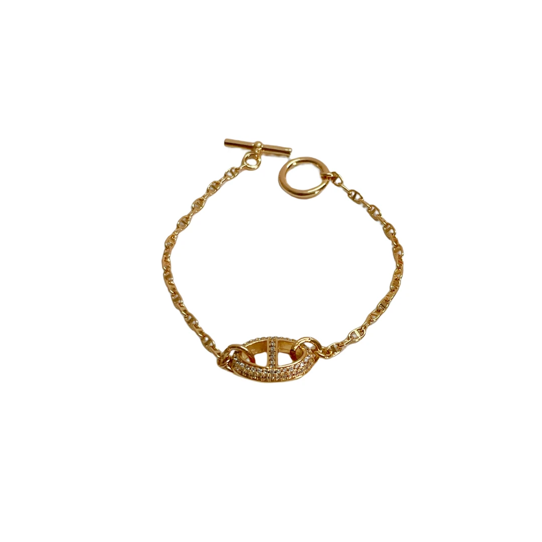 铜合金莫桑石手链  330设计师款轻奢高定手链