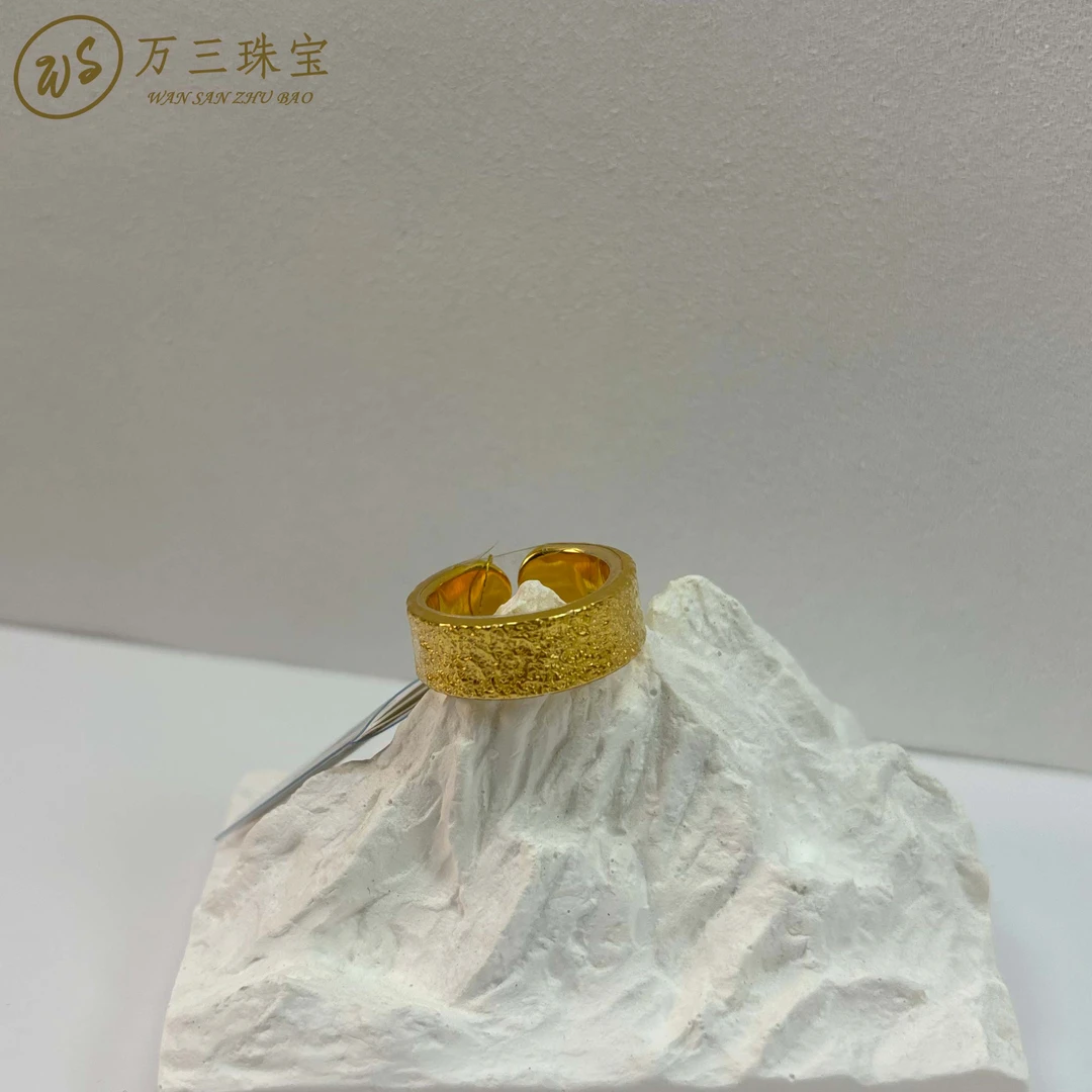 足银戒指 纸醉金迷戒指 时尚复古指环精美霸气可调节轻奢女款手工