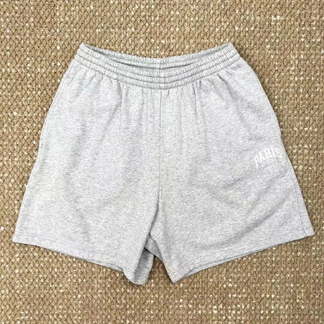未使用 Balenciaga/巴黎世家 logo印花抽绳短裤