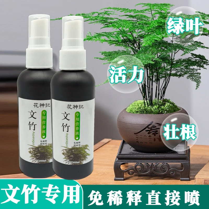 文竹营养液防黄叶肥料免稀释水培植物叶子发黄肥料通用型液绿叶