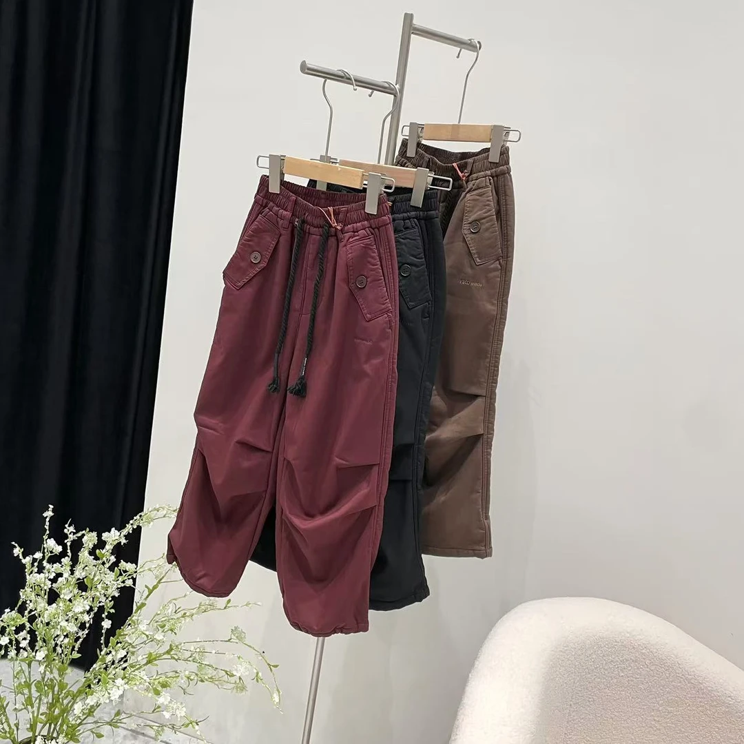 新款裤子加绒酒红黑色咖啡5220