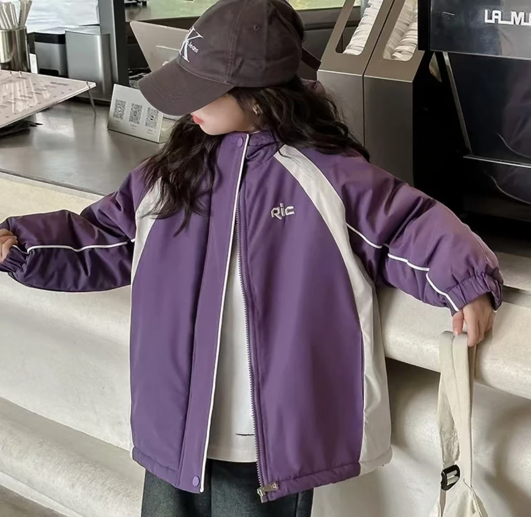 新款冲锋衣紫色卡其9013