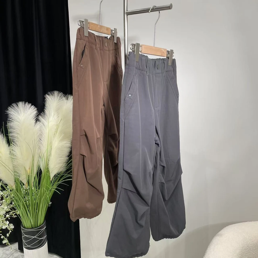 新款裤子加绒款灰色卡其9891