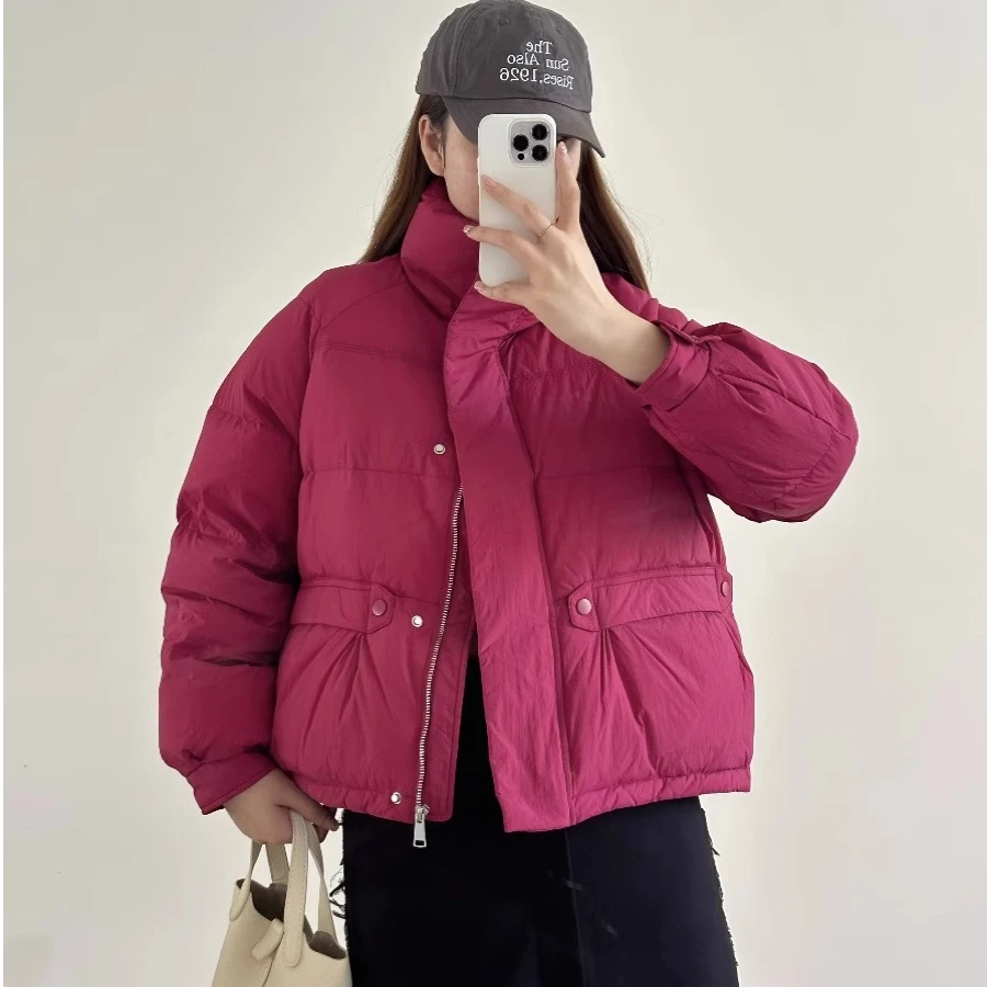 棉衣女小个子2025冬季立领棉服韩版宽松面包服加厚短款小棉袄外套