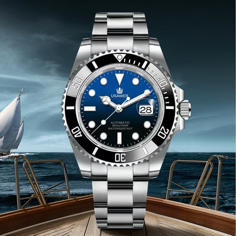 【粉丝专属】S8101渐变鬼王夜光全自动机械潜水腕表