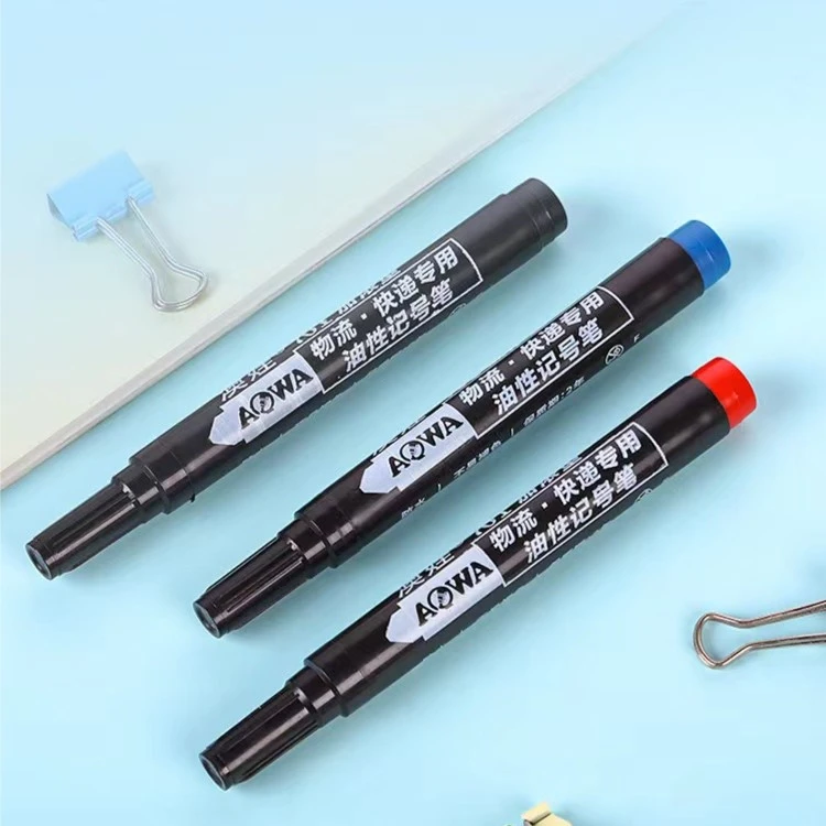 50支大容量701记号笔黑色油性大头笔物流快递笔加长马克笔防水