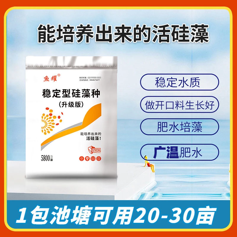 鱼耀稳定型硅藻藻种广温肥水培藻产品小球藻绿藻天然饵料水产常备