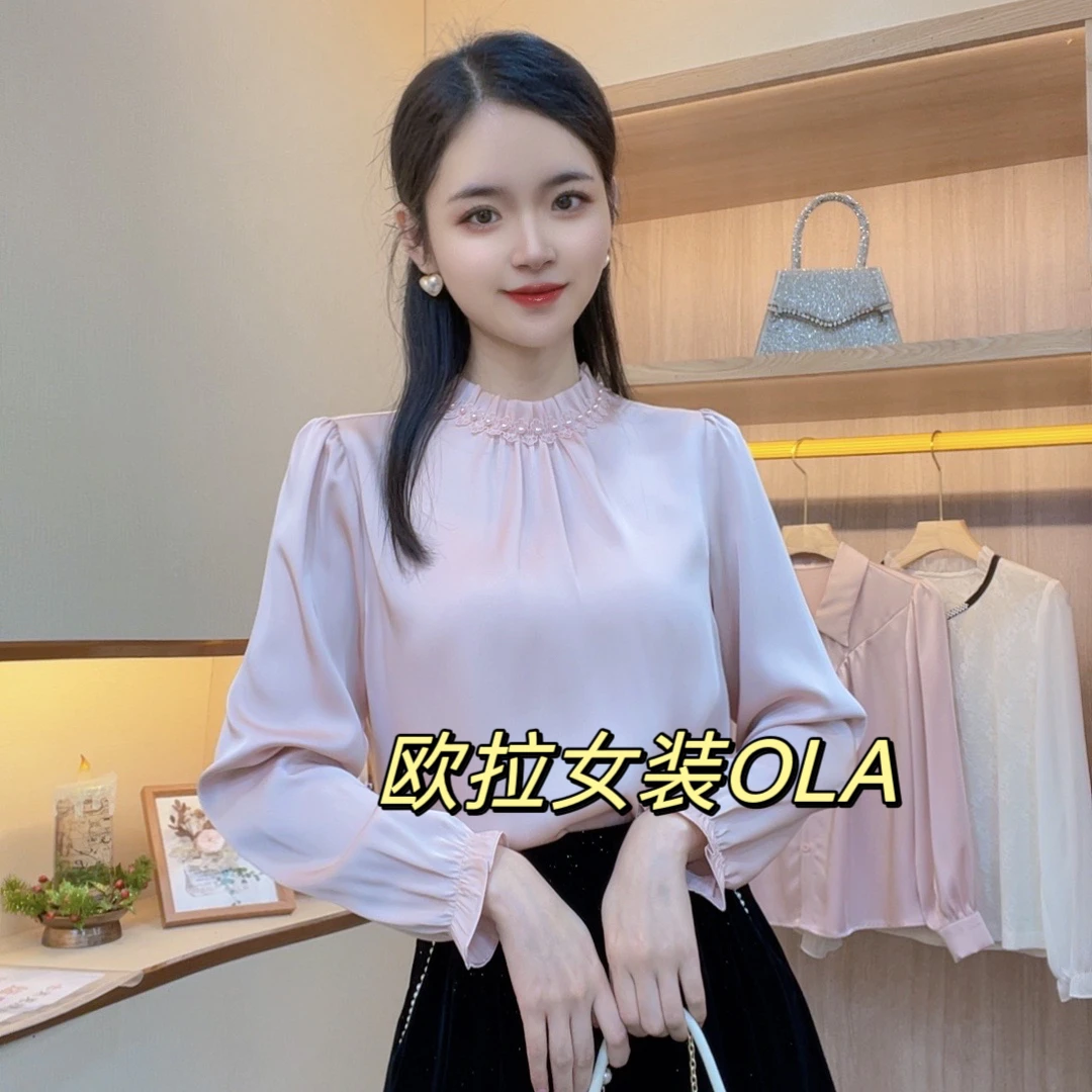 【欧拉女装】红人上新高级感轻奢时尚蕾丝衬衫女气质洋气显瘦上衣
