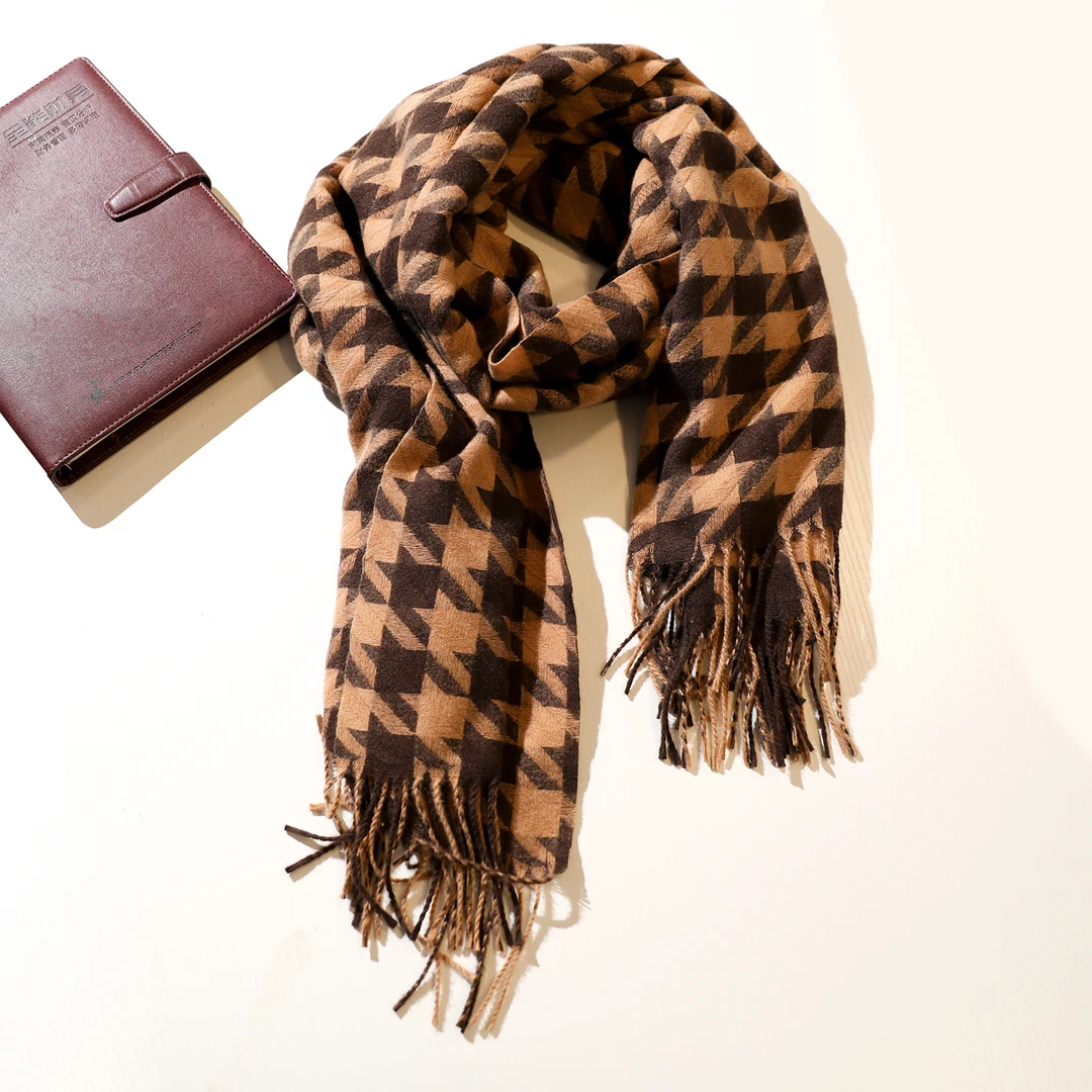 千鸟格 格子披肩