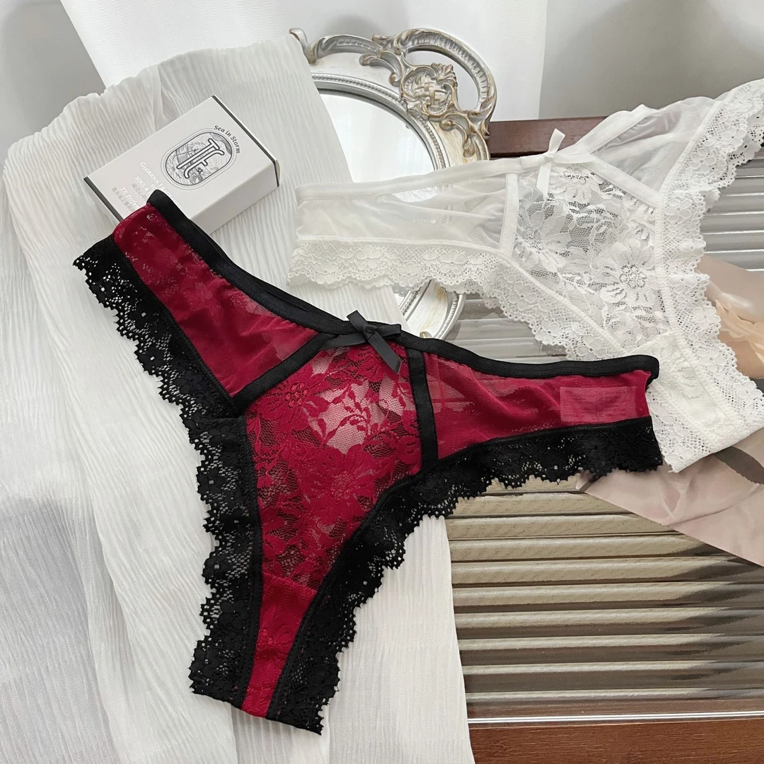 欧美性感诱惑夏季蕾丝内裤女镂空无痕运动网纱透气女性女款
