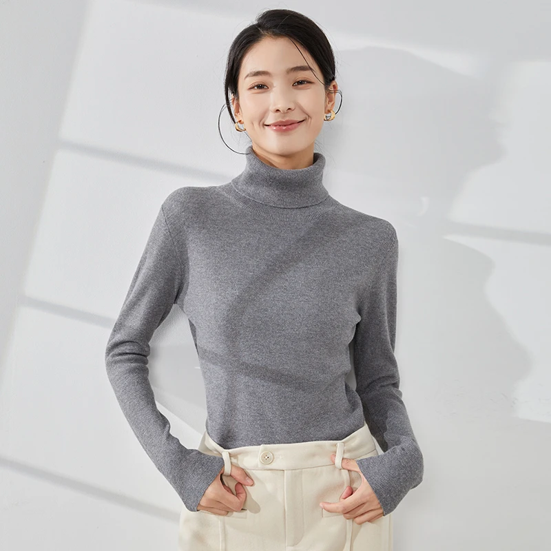 【杨杨专属】发热再升级～绵羊毛高领打底衫2024新款弹力显瘦内搭