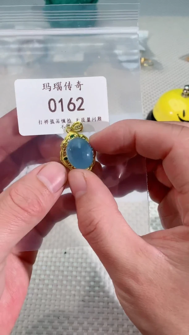 【闪购商品】海蓝宝石颈饰银S925镶嵌0162