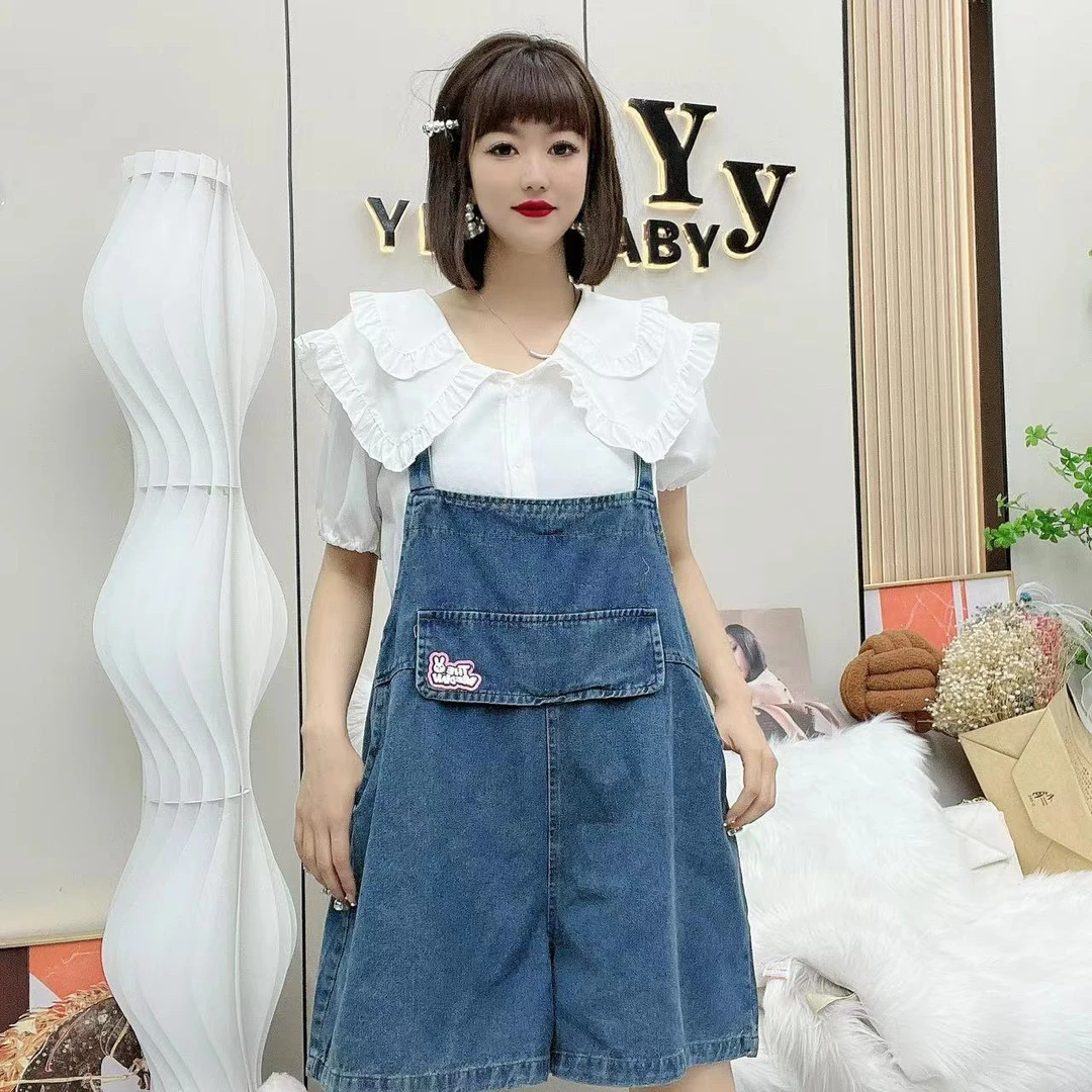 YY大码【兔斯基】减龄时尚百搭遮肚小众两件套套装