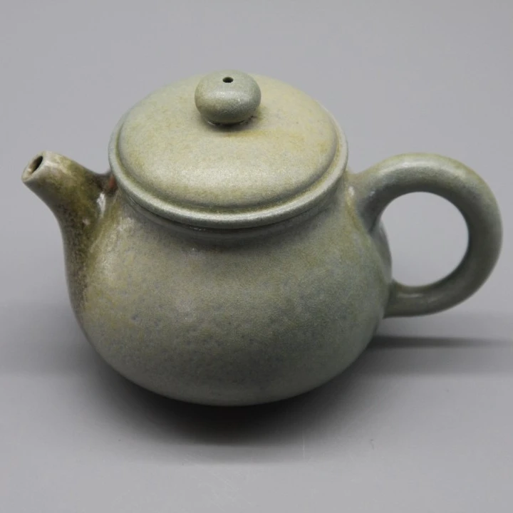 也无堂柴烧纯手作自然落灰华宁陶潘壶茶壶茶器经典泡茶茶具