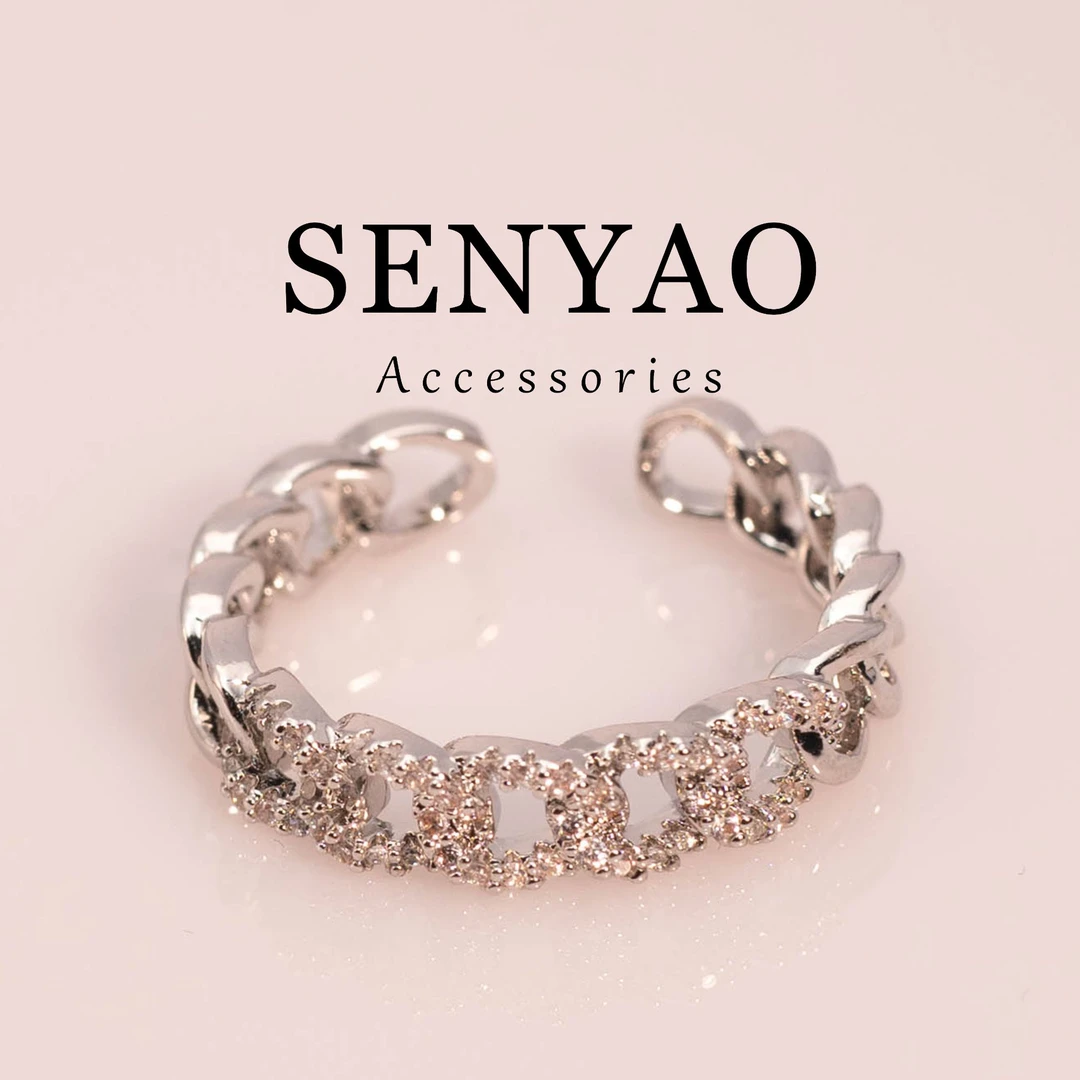 铜合金锆石戒指 SENYAO【C2616】简约小众手工戒指