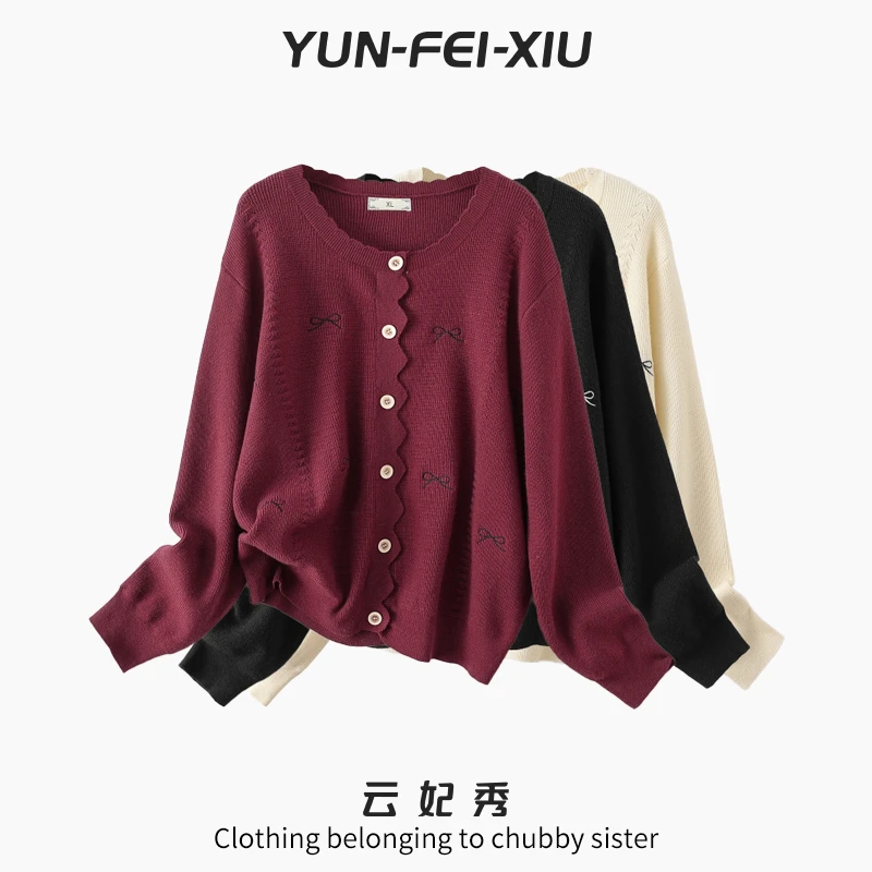 云妃秀大码女装针织衫简约拼接宽松气质百搭微胖显瘦夏季230032