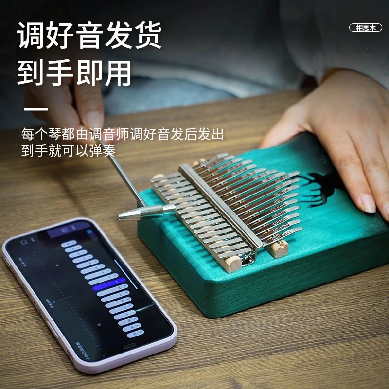 拇指琴卡林巴17音初学者学生礼物网红易学乐器拇指钢琴手指琴21音
