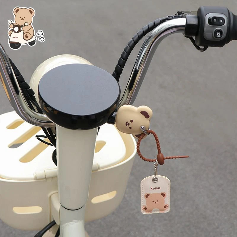 可爱小熊新款ins电动车钥匙保护套电瓶摩托车遥控器nfc卡门禁卡套