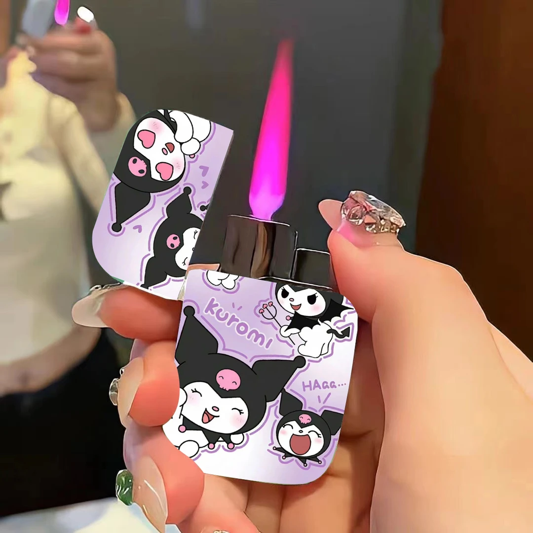 新款玉桂狗HelloKitty网红充气潮牌图案卡通粉色创意防风礼打火机