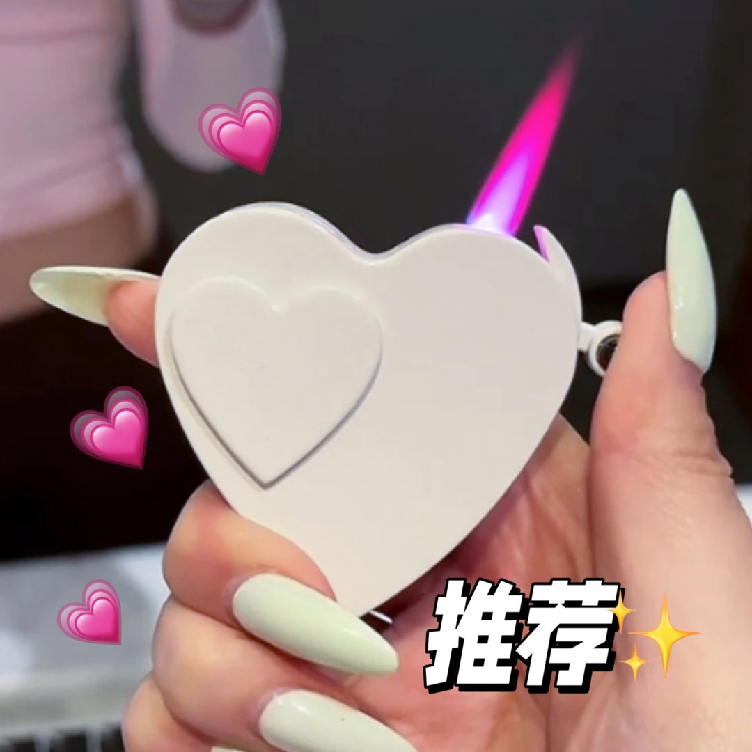 网红ins同款520爱心双头打火机电气双用拉丝创意高档礼物送对象潮