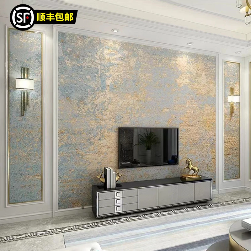 电视背景墙壁画2024新款式简约现代客厅卧室墙纸轻奢高端装饰墙布
