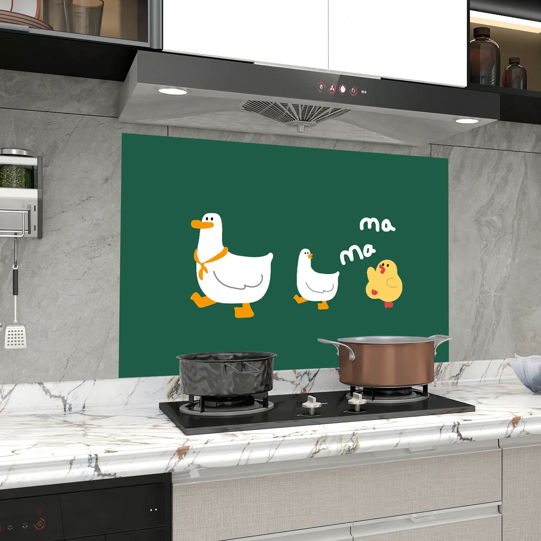 【嘉木秀】灶台油烟机卡通防油贴纸厨房贴纸墙纸防水防火耐高温