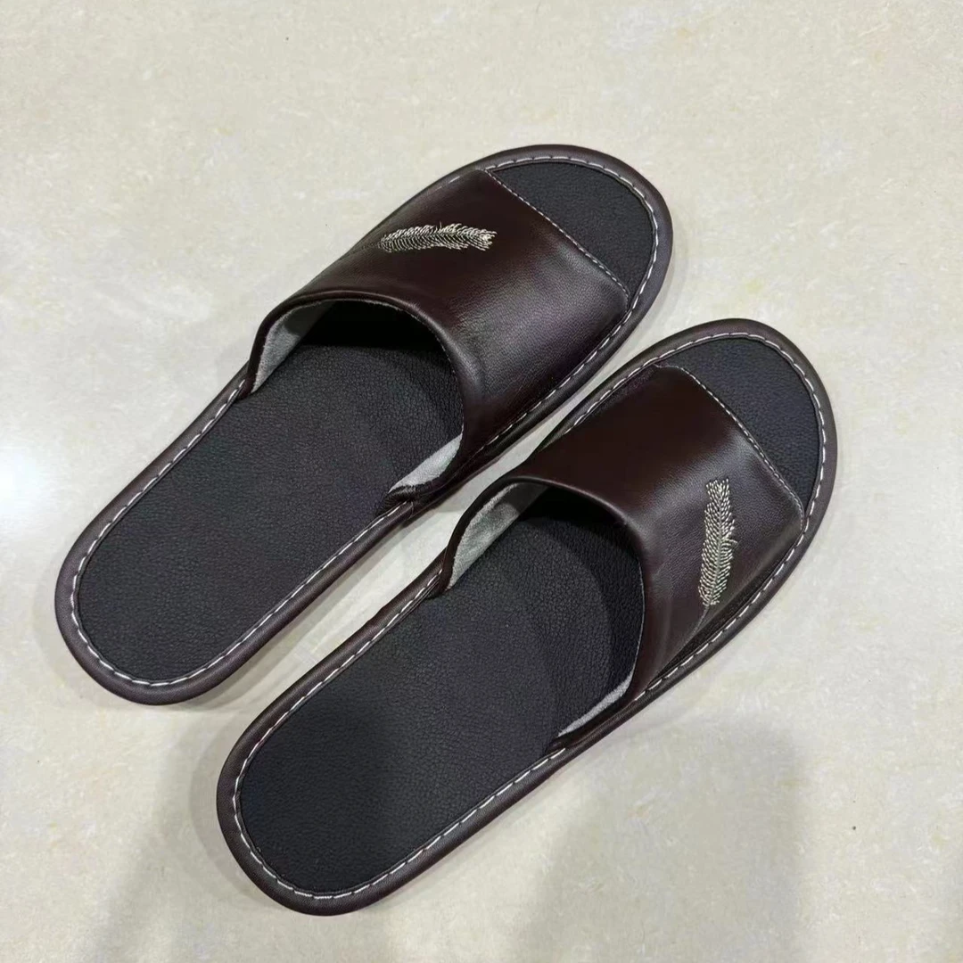 真皮男女款居家四季拖鞋