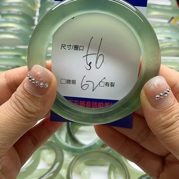 蛇纹石玉手镯未镶嵌金**$