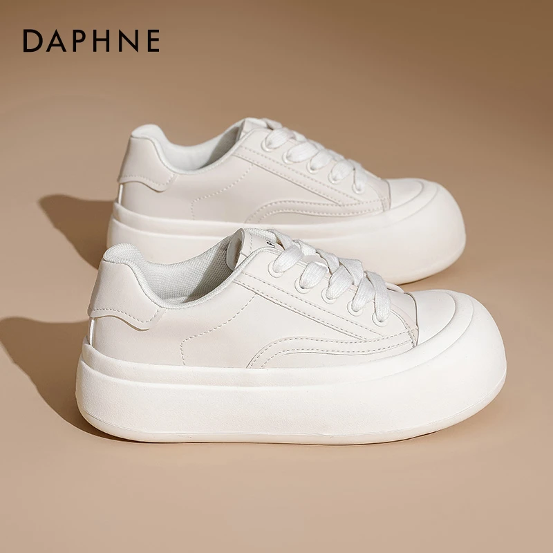 达芙妮小白鞋夏2025新款女鞋百搭休闲板鞋大头鞋配裙子运动鞋子女