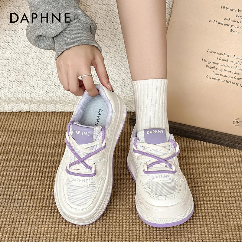 达芙妮2025年夏新款爆款厚底板鞋女鞋百搭潮流舒适ins小白鞋女