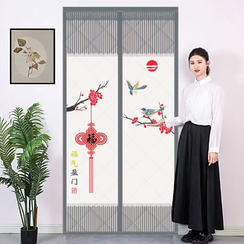 纺笑雨门帘冬季保暖挡风防寒加厚家用免打孔隔音防风隔断门帘保温