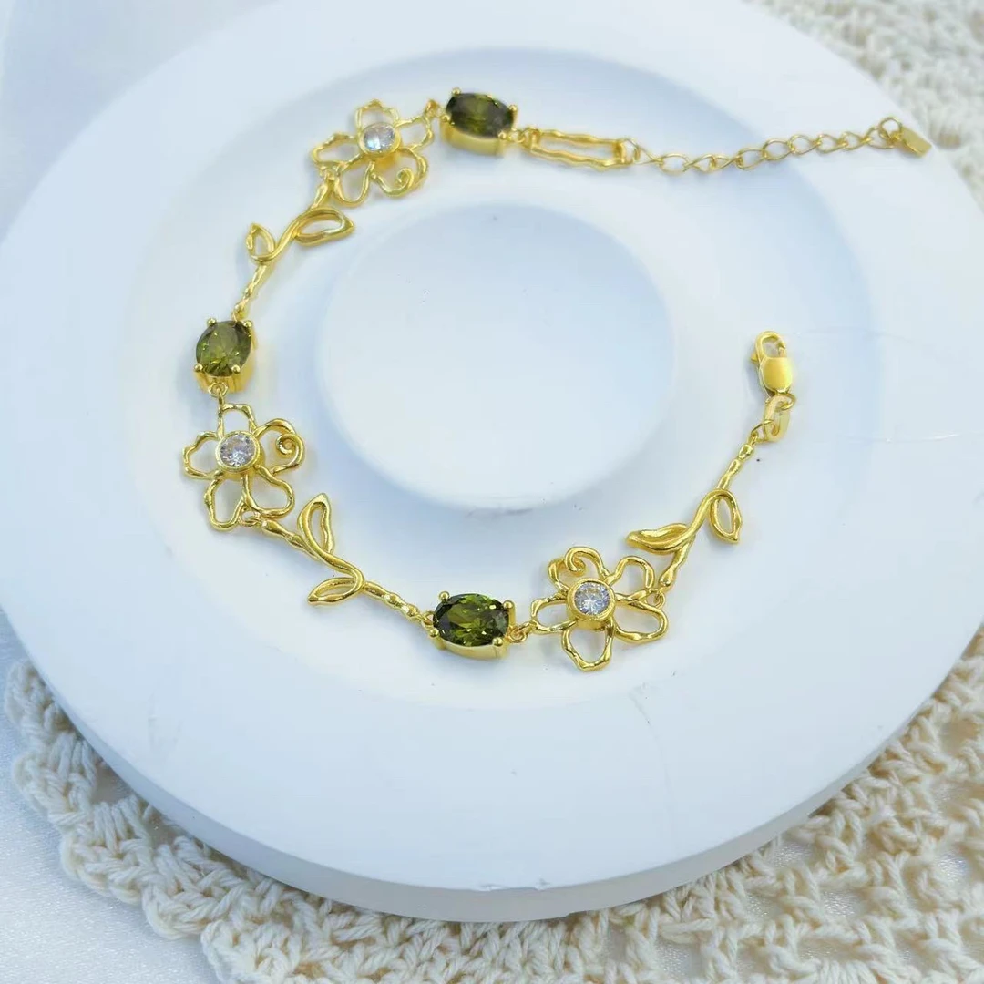 足金999 轻奢时尚繁花似锦花朵黄金手链