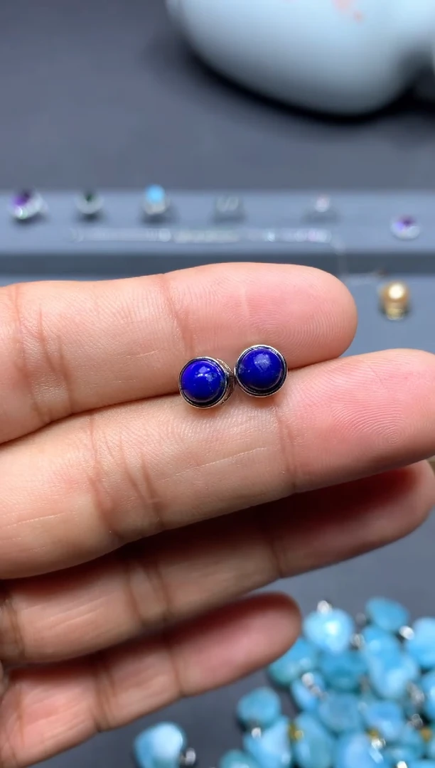 【闪购商品】青金石耳饰未镶嵌W64（随机性发货只发一单）