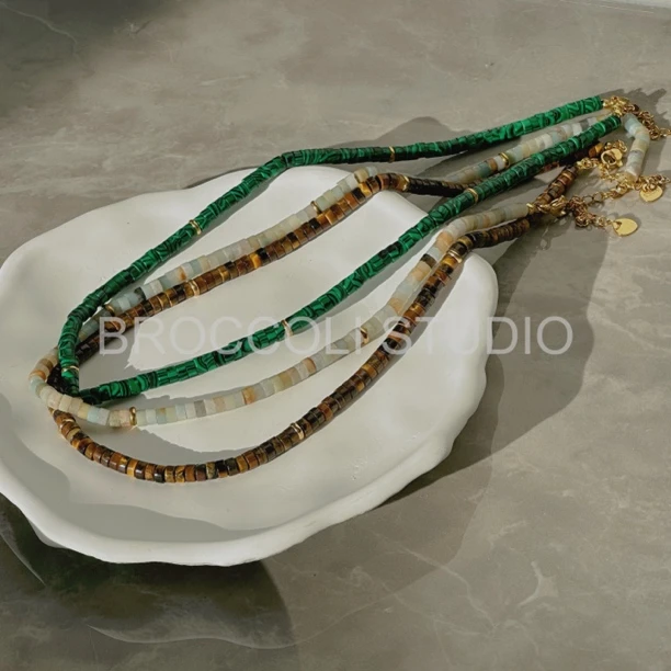 铜合金项链 【多巴胺】小众ins风彩石个性百搭项链