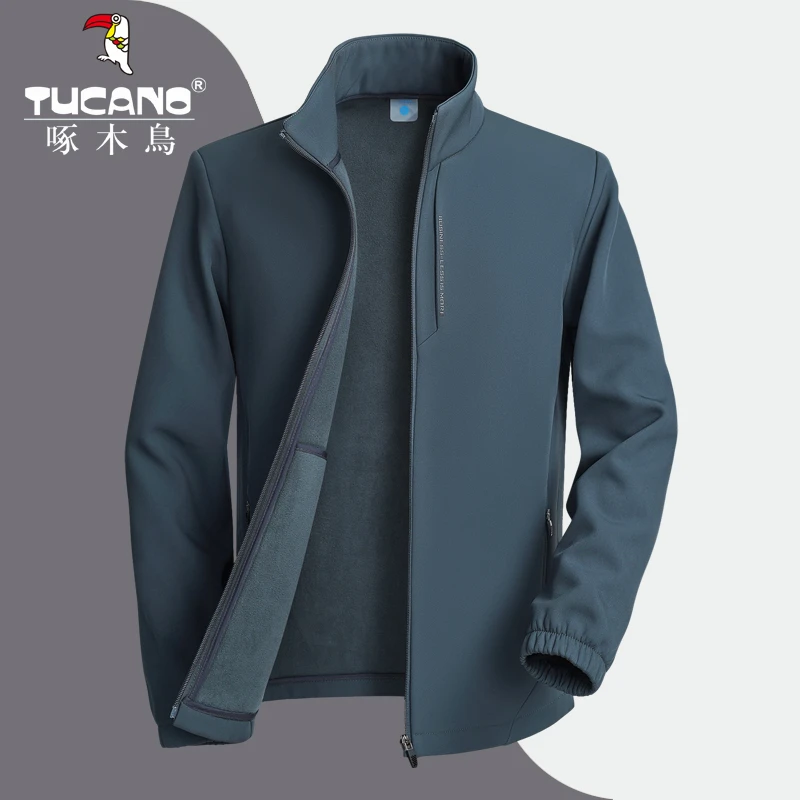 TUCANO/啄木鳥秋冬季中老年加绒外套防风夹克衫立